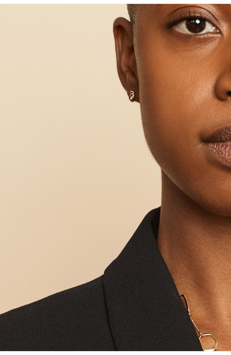 Oradina 14K Yellow Gold Verona Studs, Alternate, color, Yellow Gold