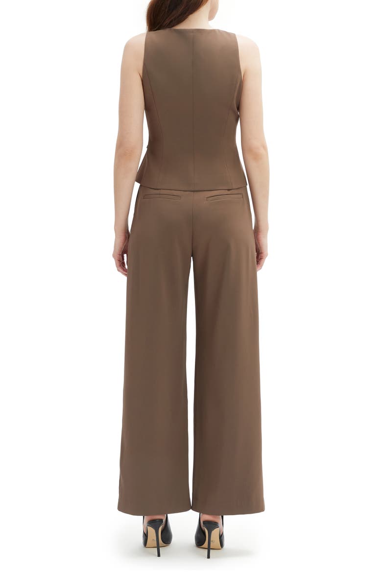 Azilia Button Vest, Alternate, color, COFFEE BROWN