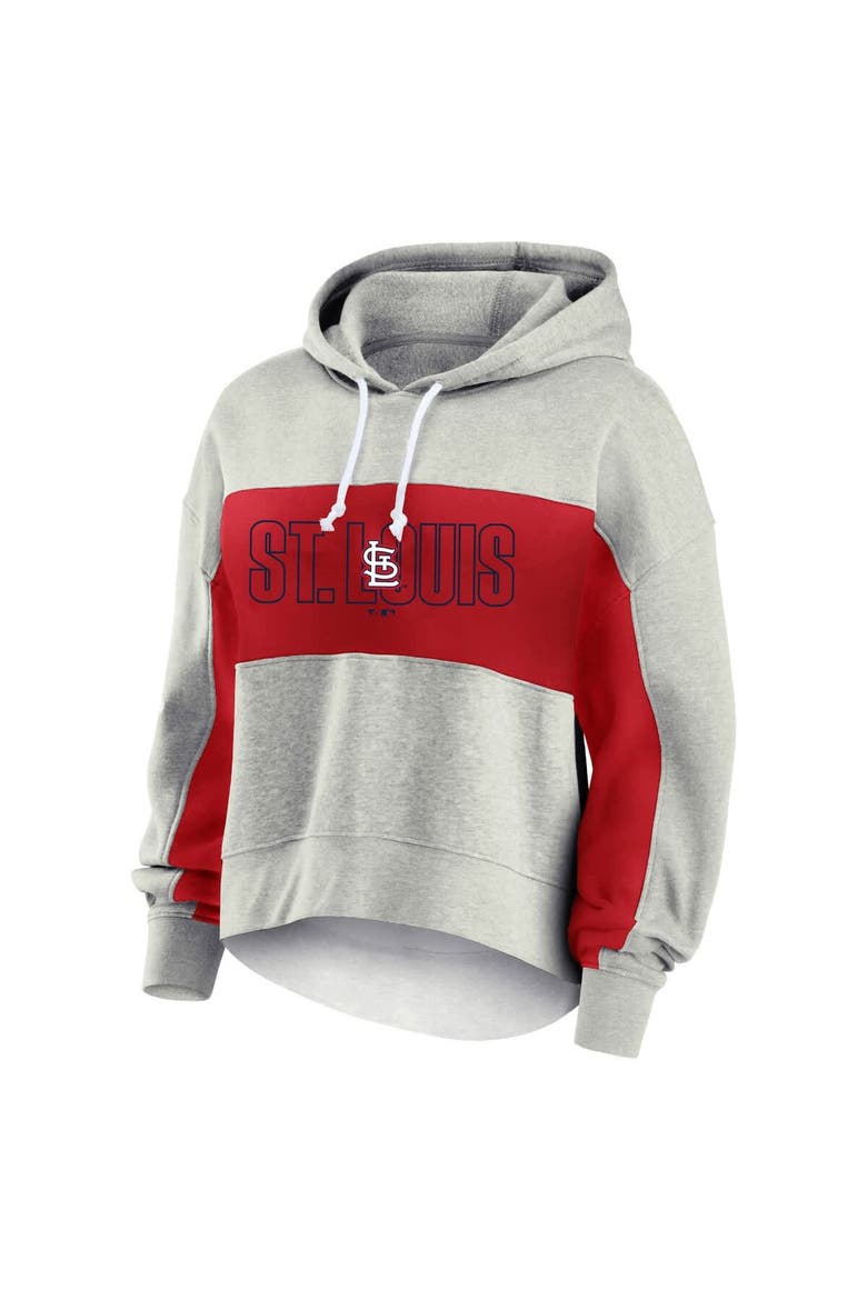 Women's Profile Heather Gray St. Louis Cardinals Plus Size Pullover Hoodie, Alternate, color, Heather Gray