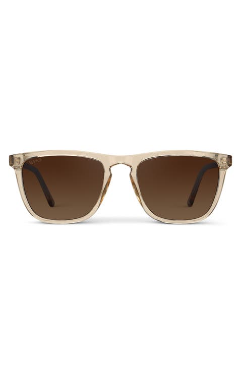 Wesley - 53mm Modern Rectangular Polarized Sunglasses