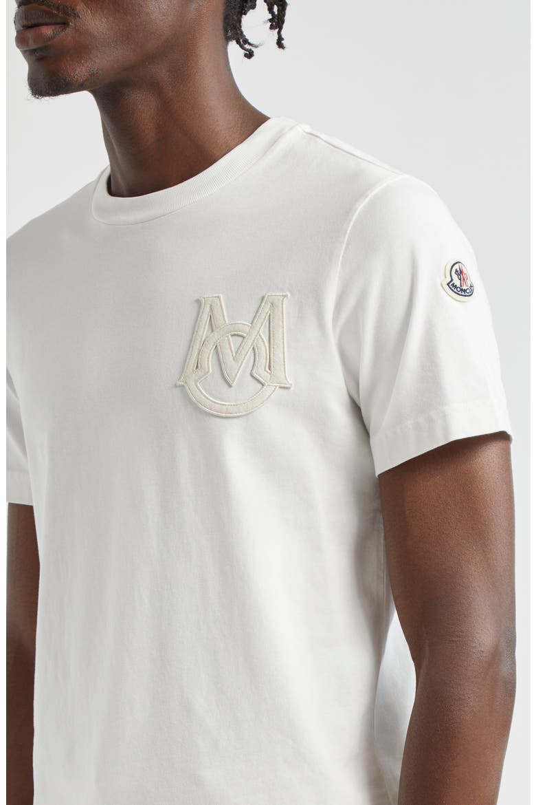 Monogram Logo Cotton T-Shirt, Alternate, color, WHITE