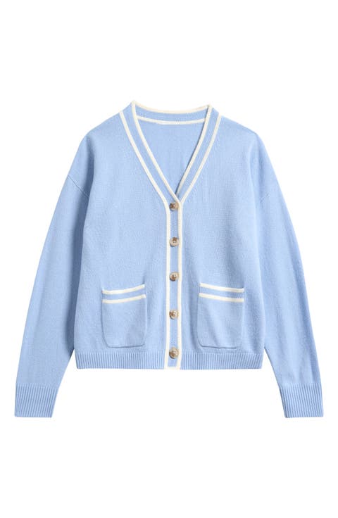 Kids' Eloise Pocket Wool & Cashmere Blend Cardigan (Big Kid)