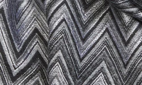 Missoni Zigzag Fringe Scarf In Gray