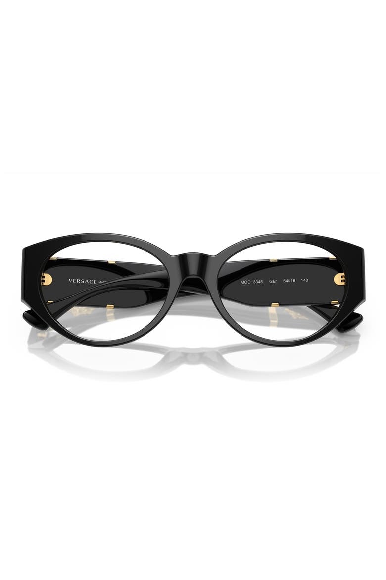 54mm Oval Optical Glasses, Alternate, color, BLACK