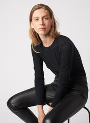 Majestic Filatures Cotton Cashmere Long Sleeve Crewneck T-Shirt
