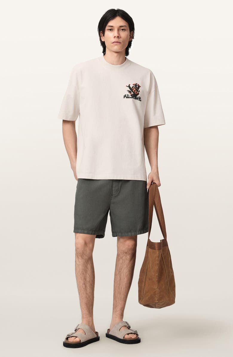 AllSaints Solmar Graphic Cotton T-Shirt, Alternate, color, Dusk White