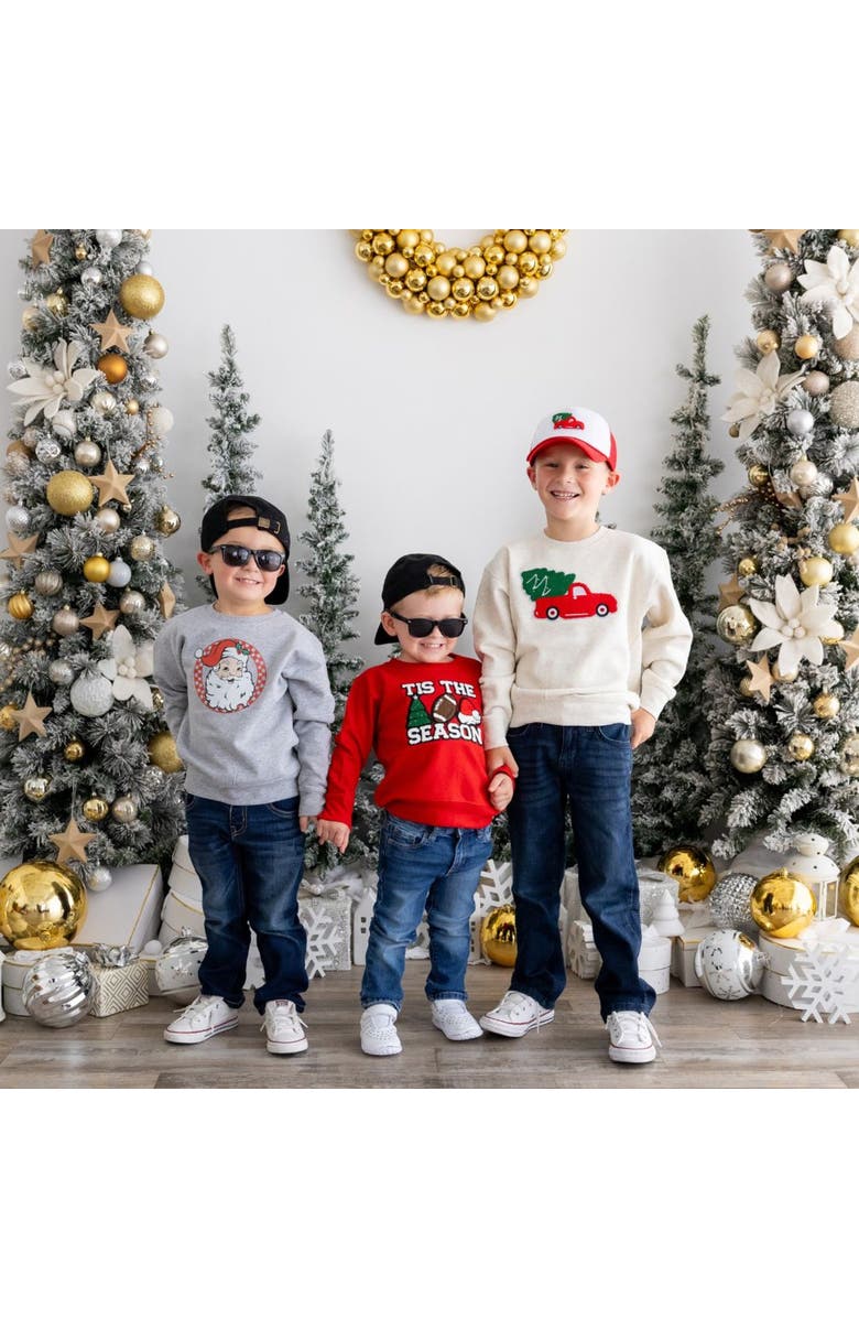 Sweet Wink Retro Santa Christmas Sweatshirt, Alternate, color, 