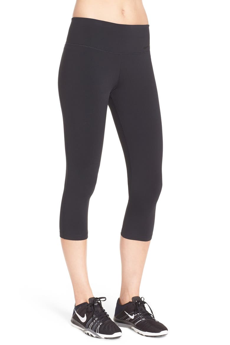 'Power Legendary' Dri-FIT Training Capris, Alternate, color, BLACK/ BLACK
