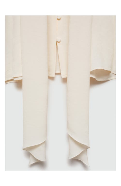 MANGO MANGO GARDEN BUTTON-UP TOP WITH SCARF 