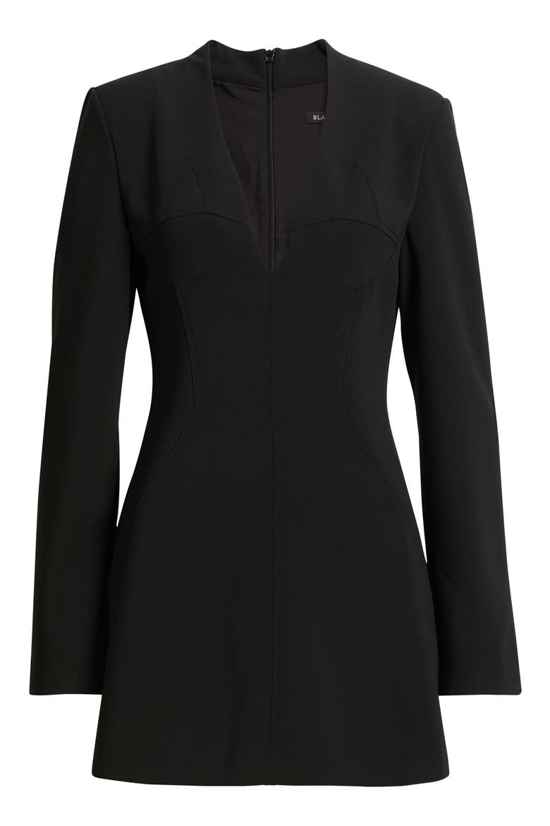 Kenna Long Sleeve Minidress, Alternate, color, BLACK
