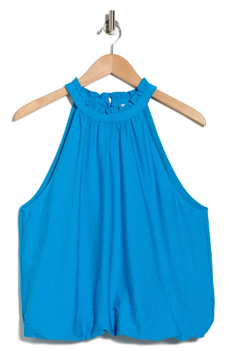 DKNY Ruffle Bubble Top, Alternate, color, Ocean Blue
