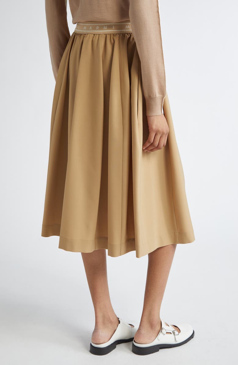 Marni Virgin Wool Midi Skirt, Alternate, color, 
