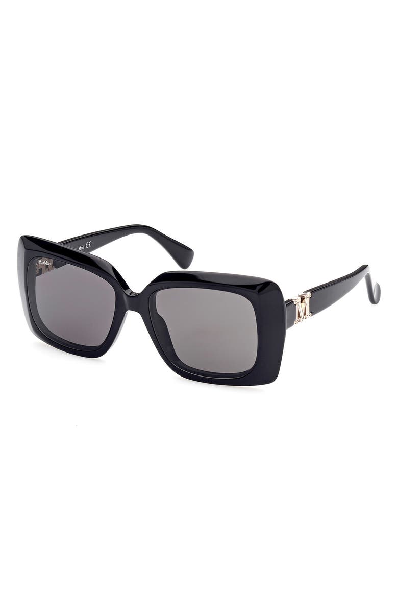 Max Mara 54mm Rectangular Sunglasses, Alternate, color,