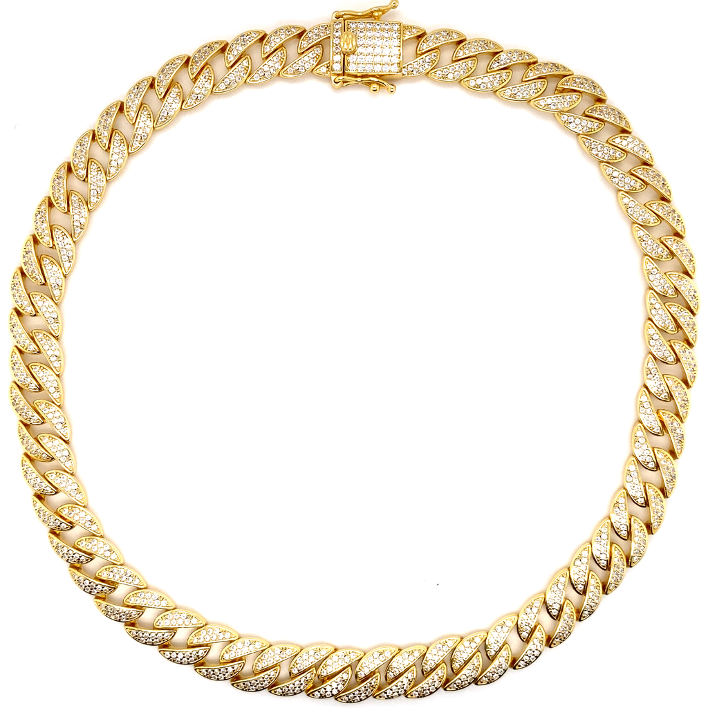 Anna Zuckerman Havana 9mm Cuban Necklace In Yellow Gold