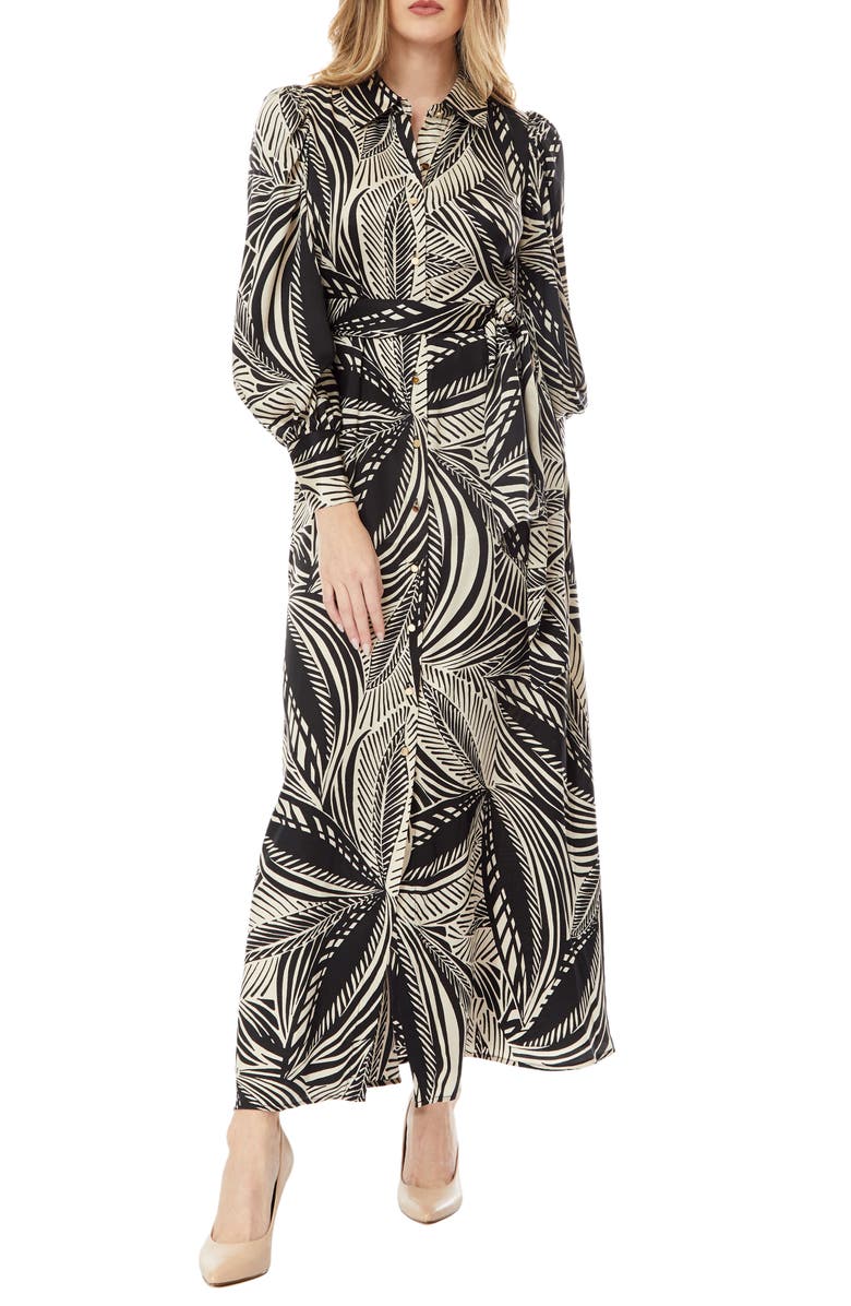 BY DESIGN Haiti Long Sleeve Maxi Dress, Main, color, 