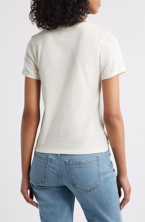 Golden Hour Nyc Bows Cotton Graphic T-shirt In Marshmallow