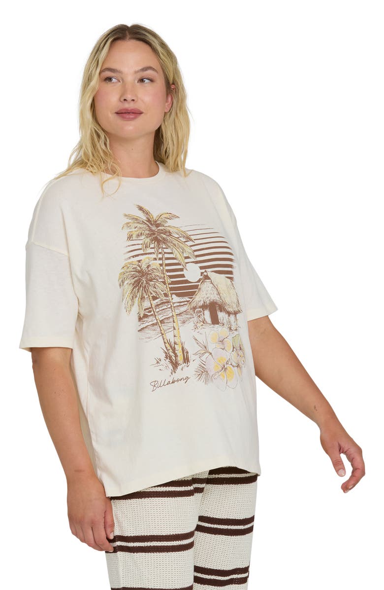 Billabong Will Find Me Here Oversize Cotton Graphic T-Shirt, Alternate, color, White Cap