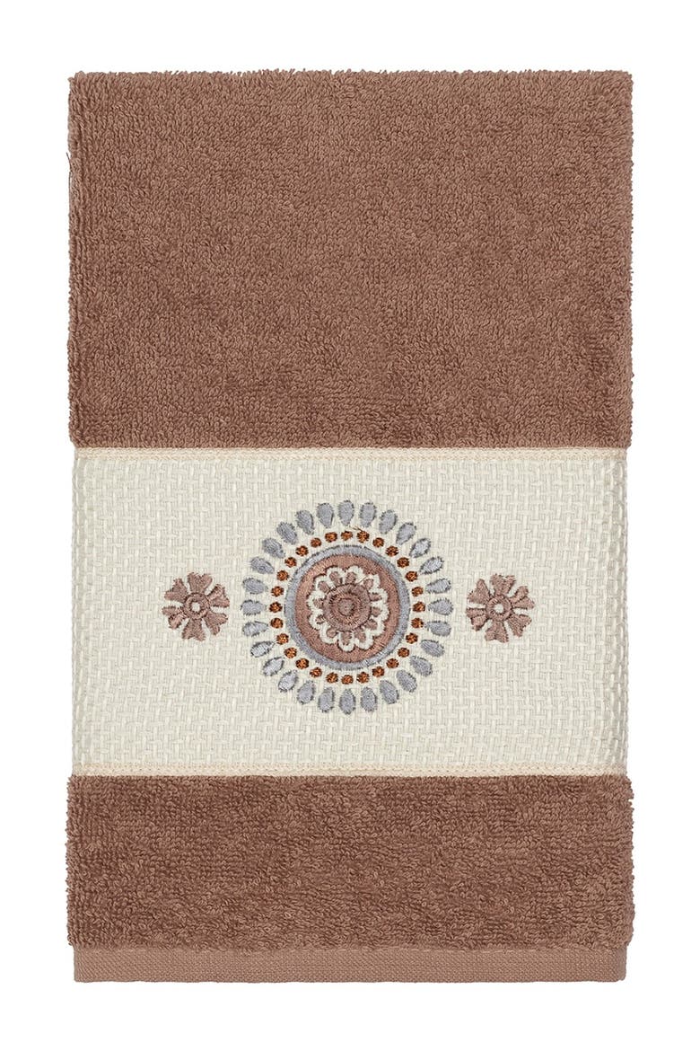 Isabelle 3-Piece Embellished Towel Set - Latte, Alternate, color, LATTE