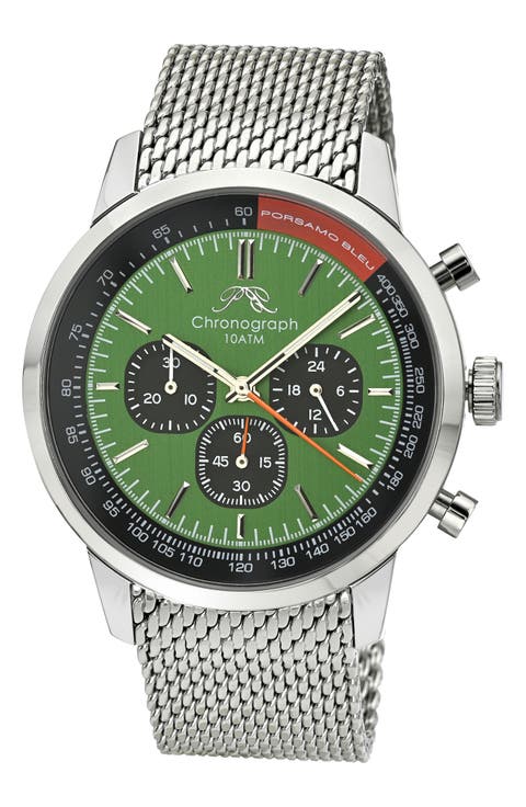 Simon Mesh Strap Chronograph Watch, 44mm