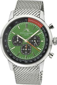 PORSAMO BLEU Simon Mesh Strap Chronograph Watch, 44mm