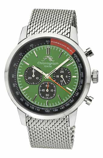 PORSAMO BLEU Simon Mesh Strap Chronograph Watch, 44mm