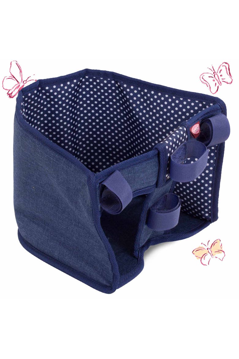 Bike Seat Blue Clouds For Dolls, Alternate, color, Blue