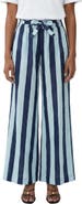The Lulo Project Stripe Drawstring Wide Leg Pants