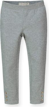 Hope & Henry Girls' Button Cuff Ponte Pant, Toddler