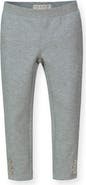 Hope & Henry Girls' Button Cuff Ponte Pant, Toddler