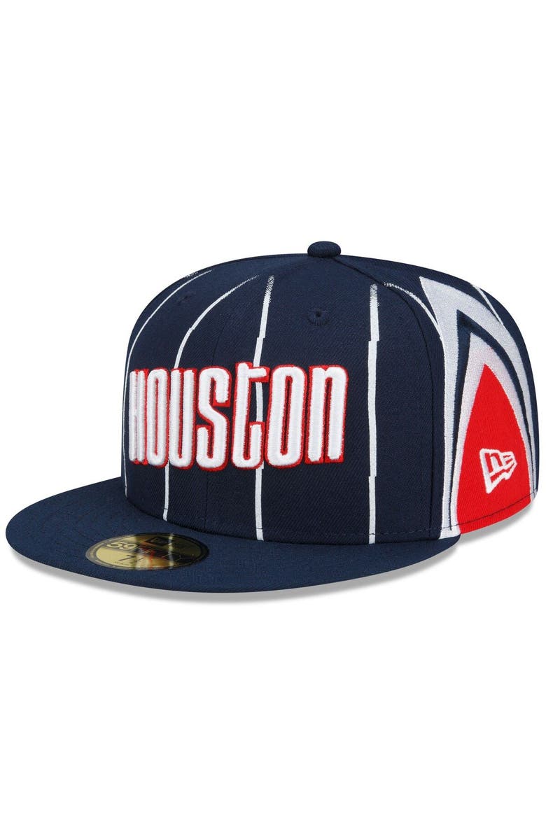 New Era Men's New Era Navy Houston Rockets 2021/22 City Edition Official 59FIFTY Fitted Hat, Main, color, 