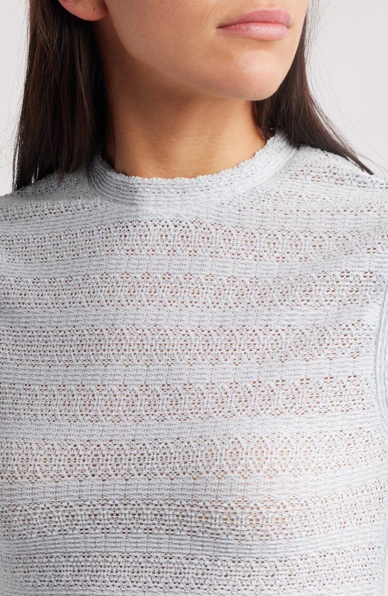 rag & bone Julia Textured Muscle Top, Alternate, color, Ltblue