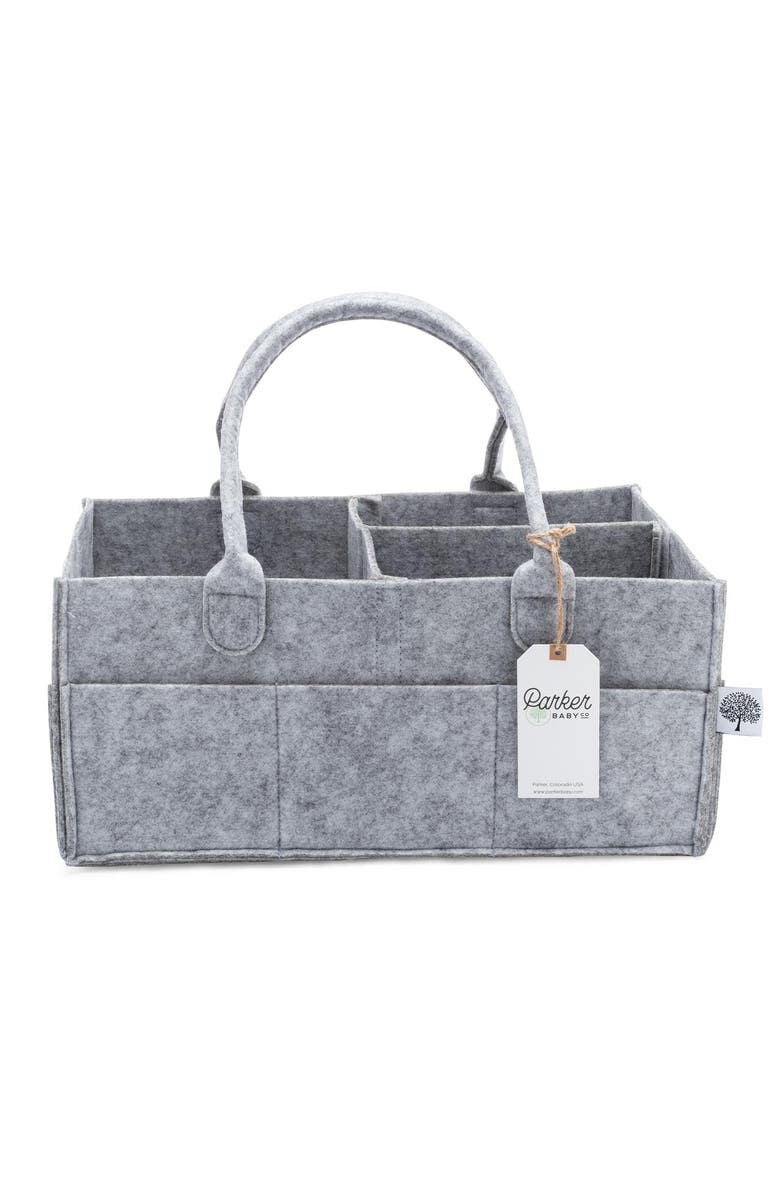Parker Baby Co. Diaper Caddy, Main, color, Gray