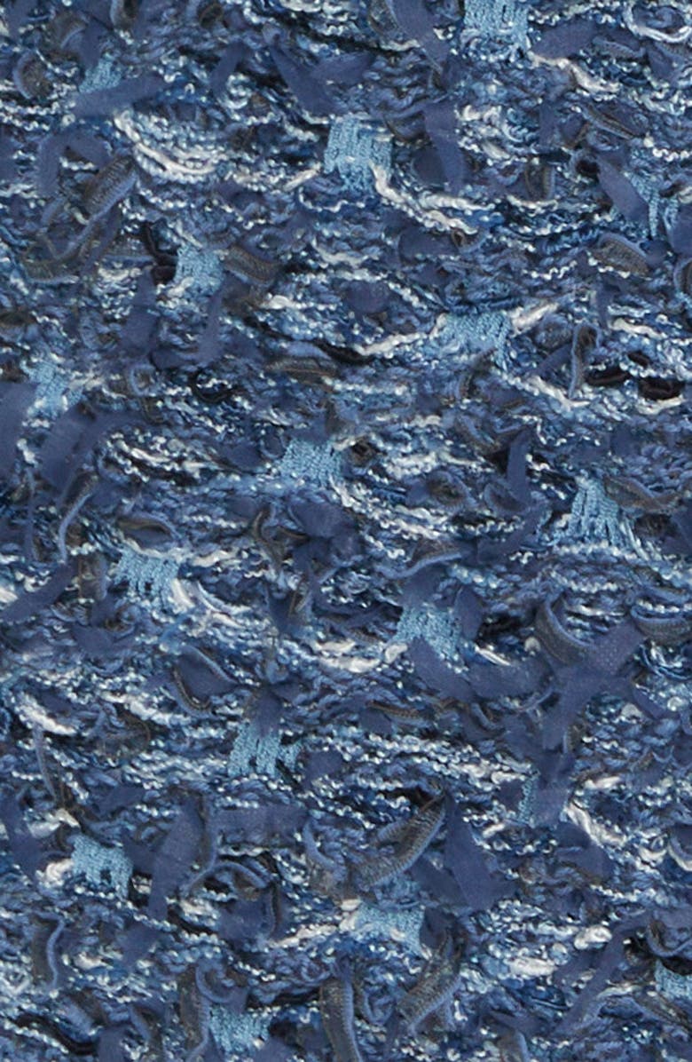 Balmain Fringe Tweed Crop Top, Alternate, color,