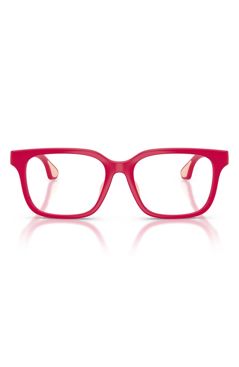 Burberry 49mm Rectangular Optical Glasses, Main, color, Fuchsia/ Demo Lens