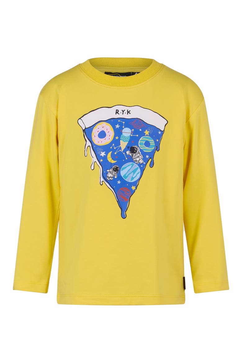 Kids' Long Sleeve Graphic T-Shirt, Main, color, MUSTARD