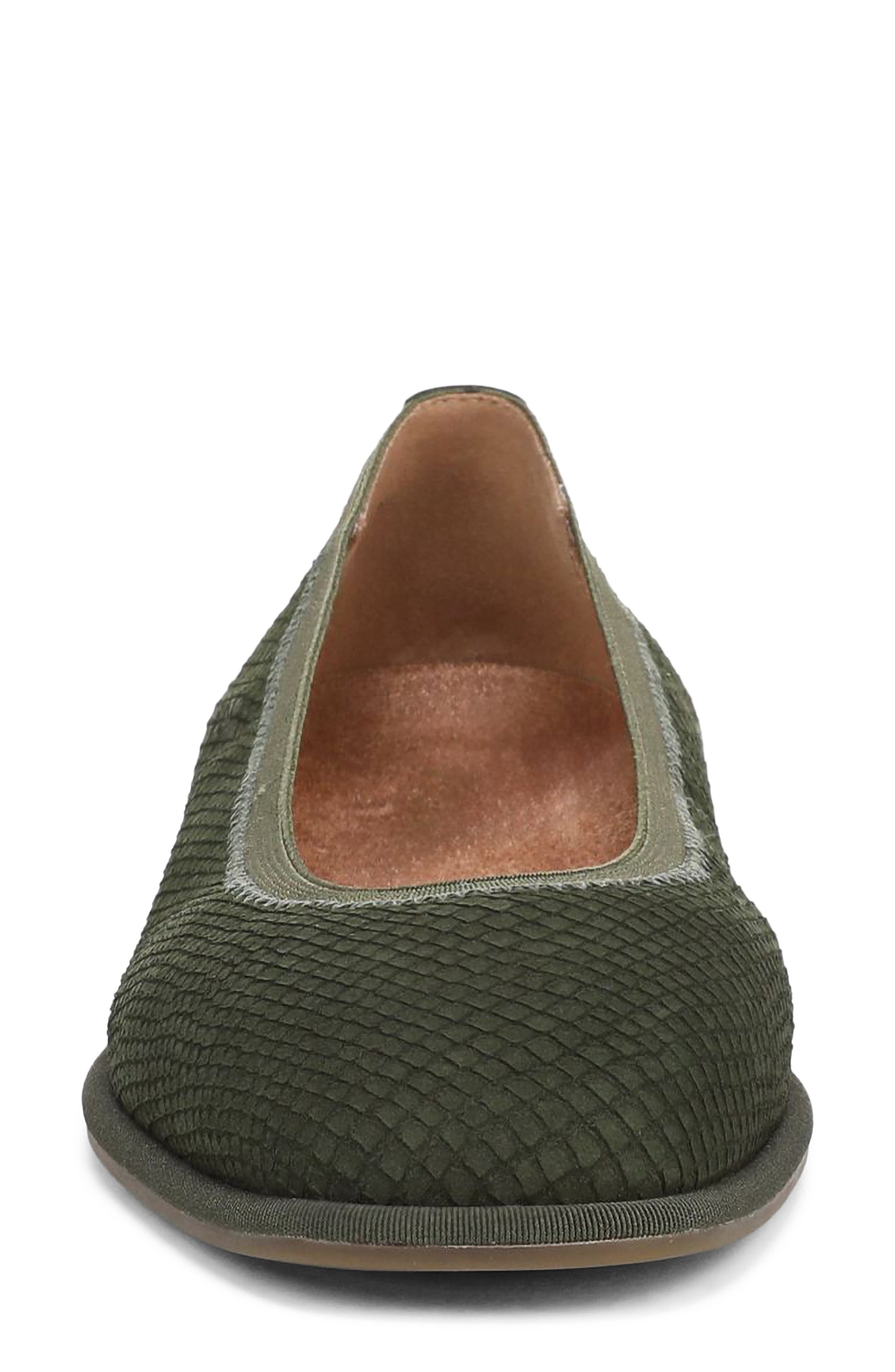 Vionic Caroll 2.0 Flat, Alternate, color, Olive Moss Leather