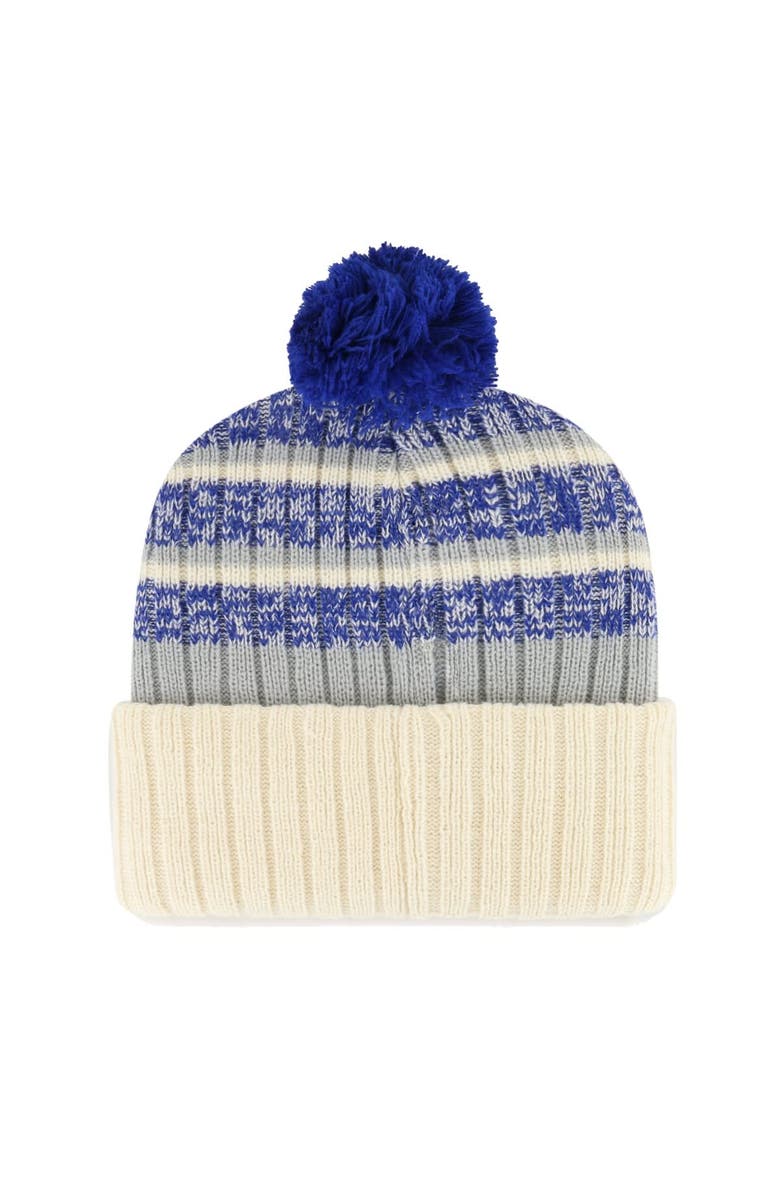 '47 Men's '47 Natural Los Angeles Dodgers Tavern Cuffed Knit Hat with Pom, Alternate, color,