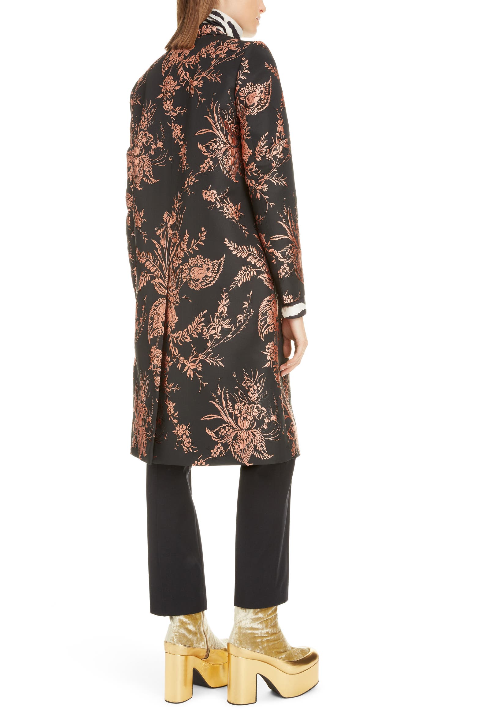 Modern Rococo Colors Dries Van Noten Floral Jacquard Coat (Women) | Nordstrom