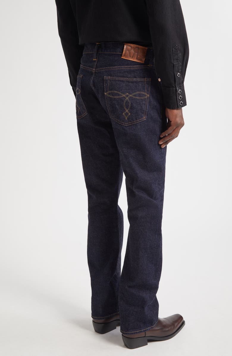 Double RL Slim Bootcut East-West Selvedge Jeans, Alternate, color, East/ West Rinse