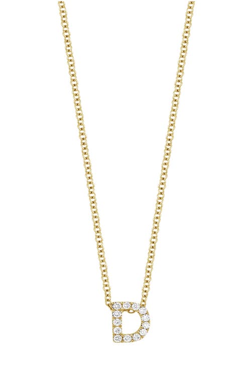 Bony Levy 18k Gold Pavé Diamond Initial Pendant Necklace In 18k Yellow Gold - D