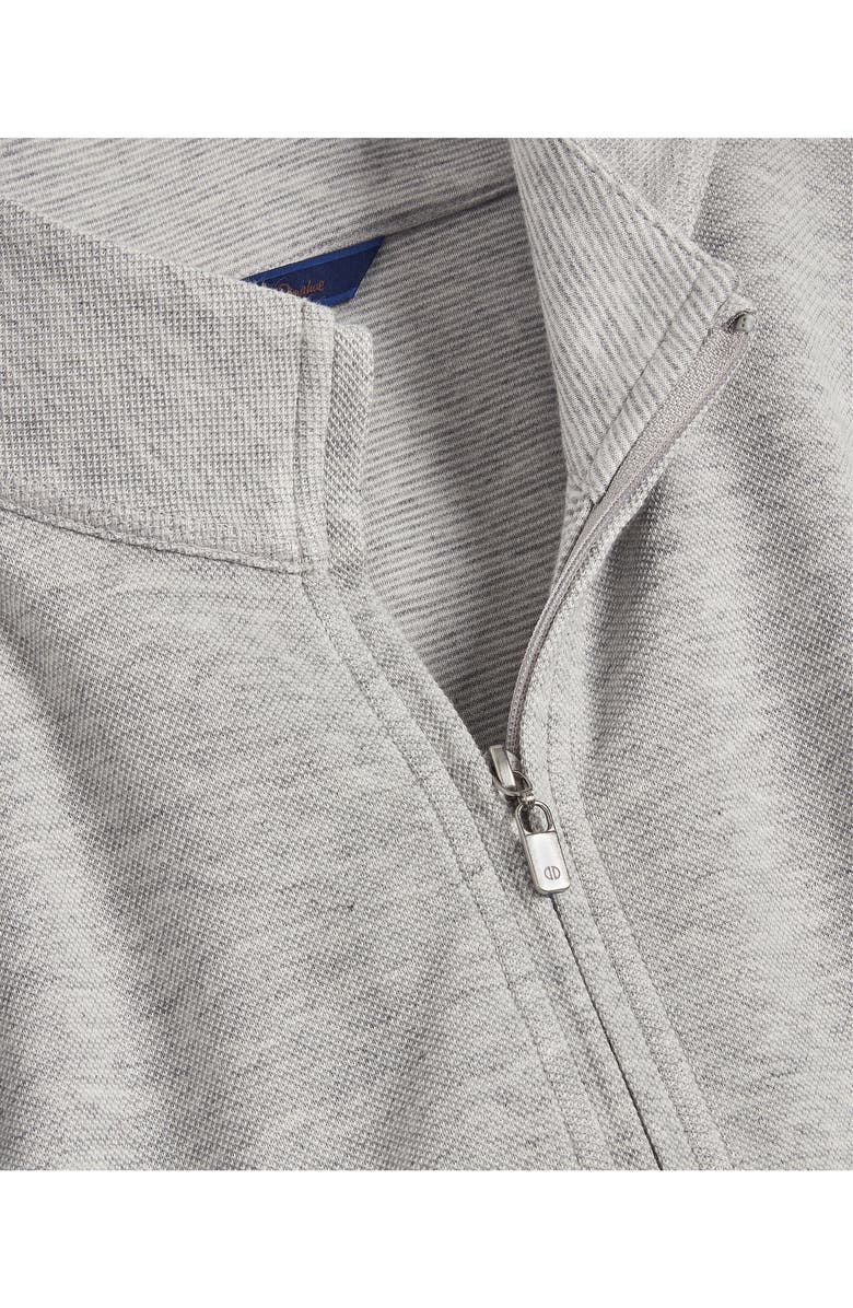 David Donahue Cotton Blend Zip-Up Jacket, Alternate, color, Gray