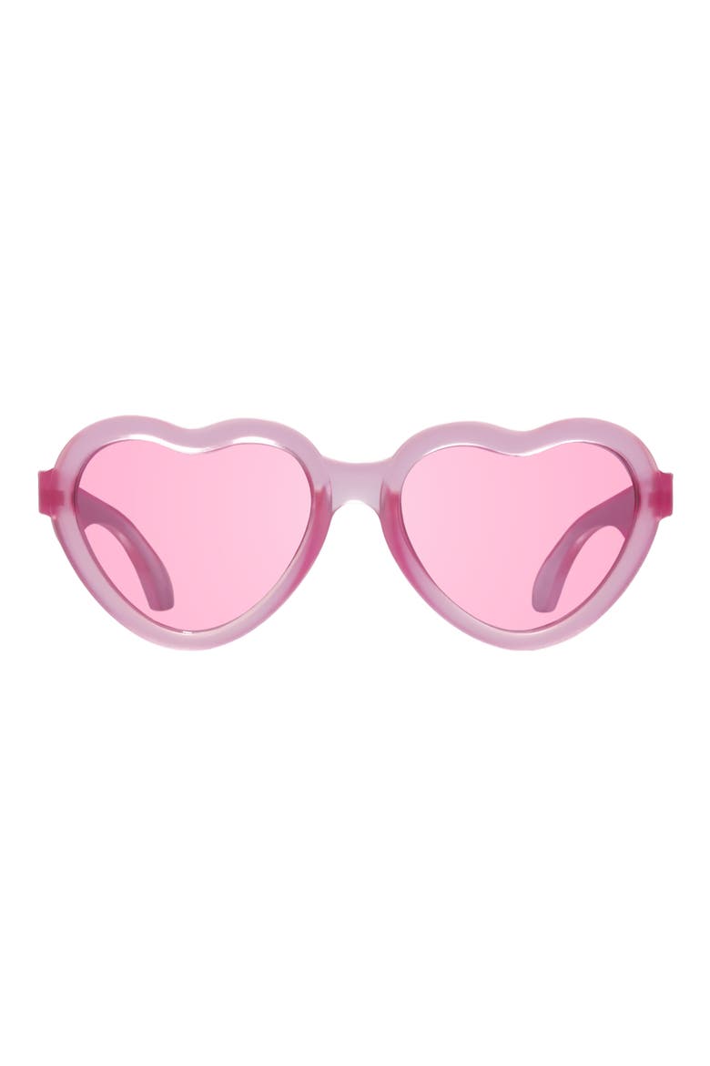 Kids' Mirrored Heart Shaped Sunglasses, Main, color, FUCHSIA