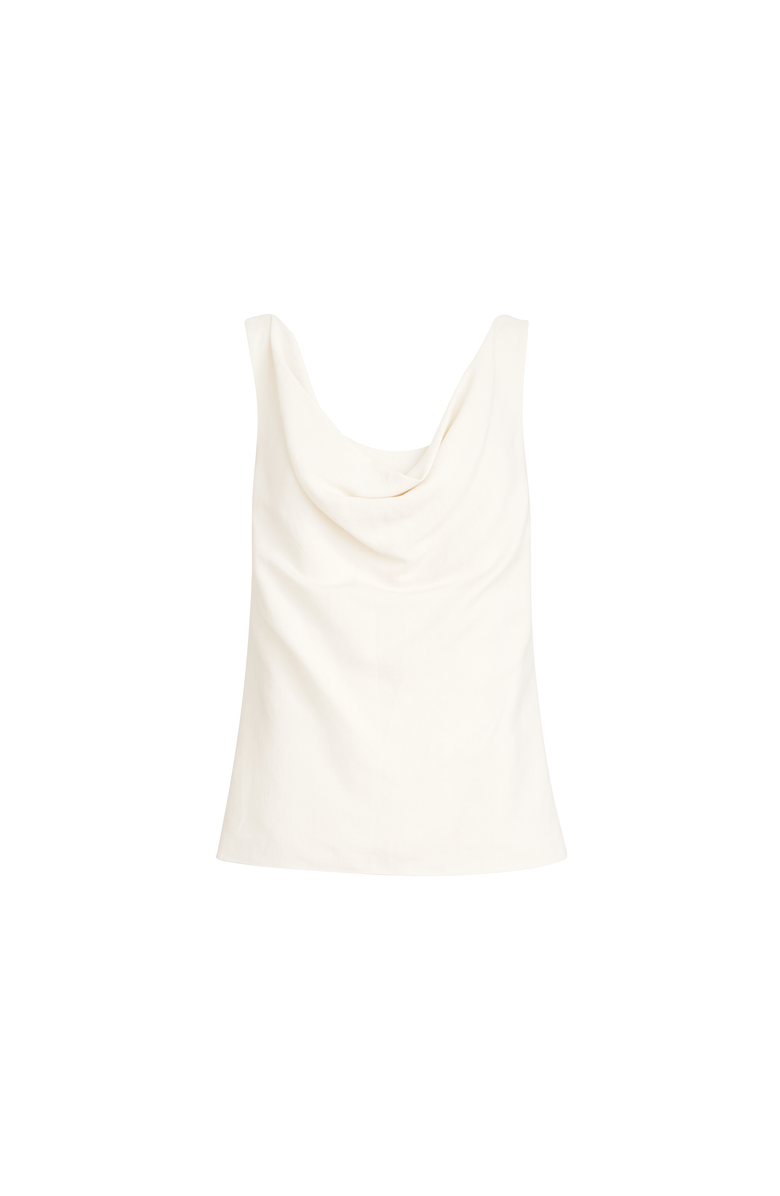 Brunello Cucinelli Fluid twill top, Main, color, Ivory