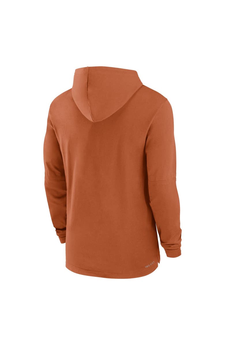 Nike Men's Nike Burnt Orange Texas Longhorns 2024 Sideline Hoodie Performance Long Sleeve T-Shirt, Alternate, color, 