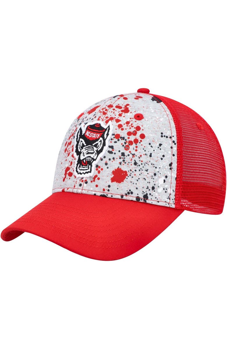 COLOSSEUM Men's Colosseum  Gray/Red NC State Wolfpack Love Fern Trucker Snapback Hat, Main, color, Gray