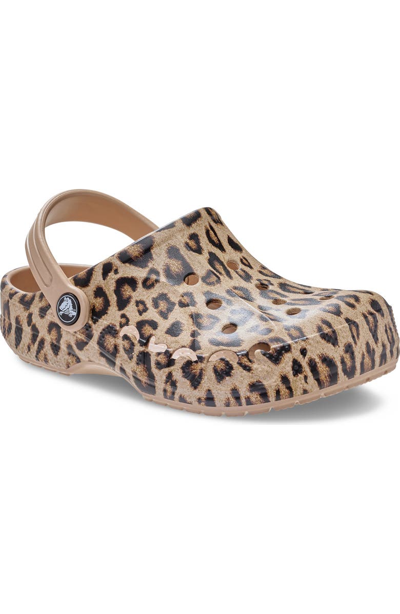 CROCS Kids' Baya Print Clog, Main, color, Gold Leopard