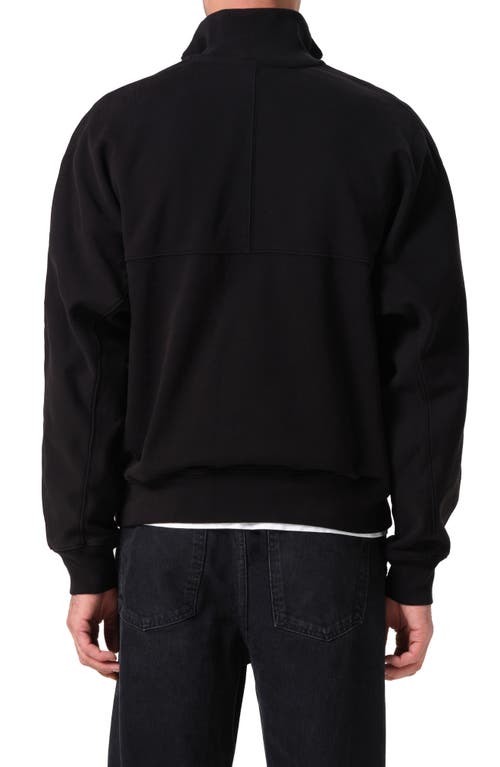 Agolde Idris Quarter Zip Pullover In Black