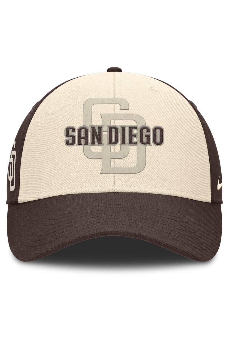 Men's Nike Brown/Natural San Diego Padres Statement Club Performance Adjustable Hat, Alternate, color, Brown