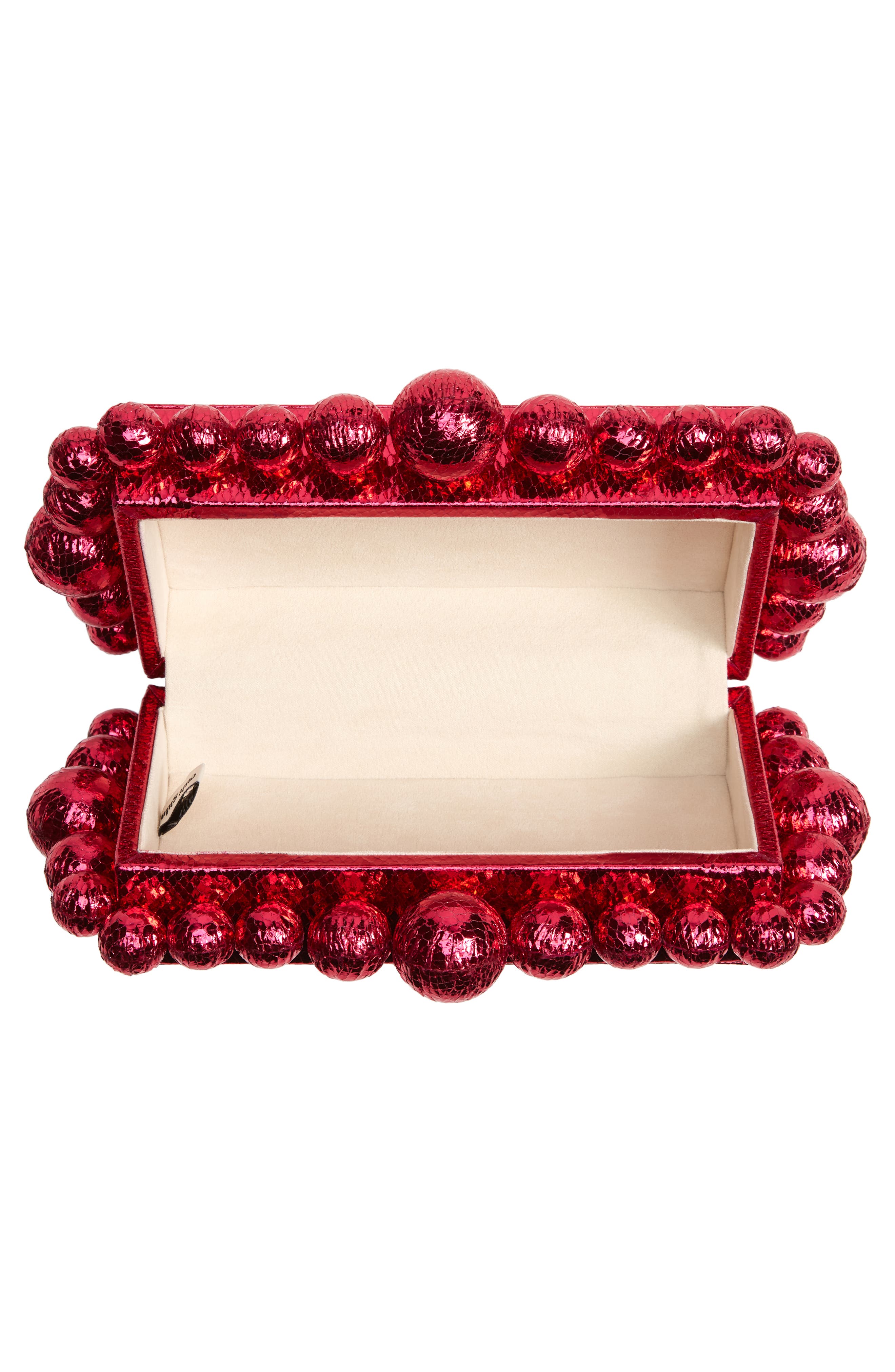 Cult Gaia Eos Beaded Leather Box Clutch, Alternate, color, 