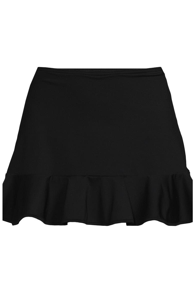 Ruffle Hem Mini Swim Skirt, Alternate, color, Black